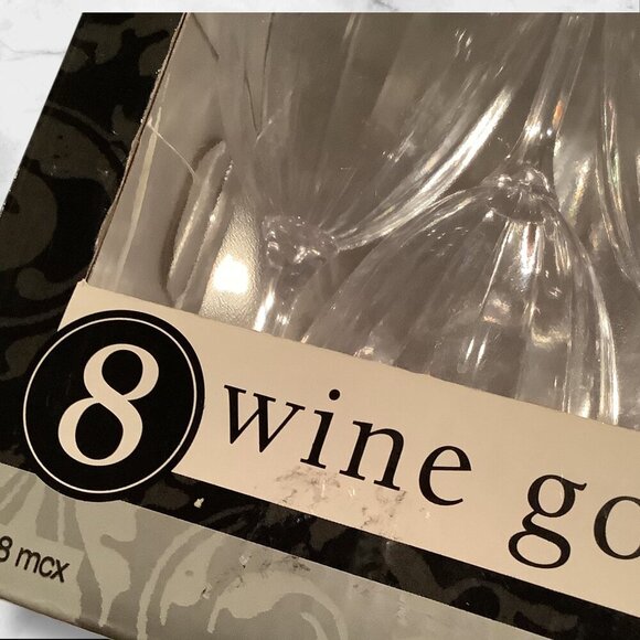 8 Pcs Premium Quality Amscan Wine Goblets 8 Oz / 236mL Plastic Reusable - Picture 4 of 8